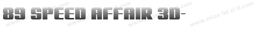 89 Speed Affair 3D字体转换